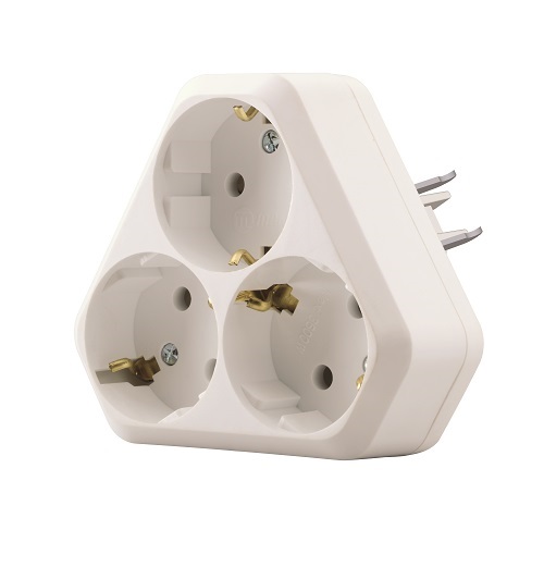 Контакт МАКЕЛ троен бял E010980016 | ПРОТОН