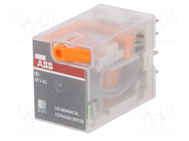 Реле CR-M048AC4L Реле електромагнитно 4PDT Uбобина: 48VAC Iконтакти ...