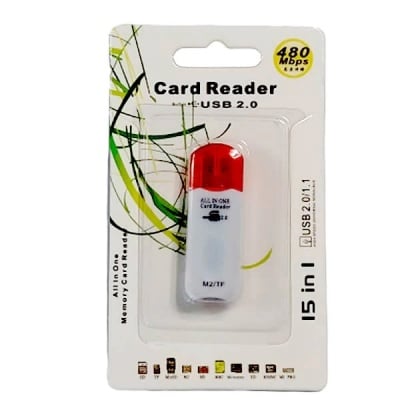Четец на карти microSD/ SD/ SDHC/ MS Duo Pro, Card Reader USB 2.0, HFS-15-MS,  15 in 1