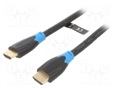Кабел HDMI-HDMI VENTION AACBH Кабел; HDMI 2.0; HDMI щепсел,от двете страни; PVC; 2m; черен