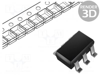 USBLC6-4SC6 Диод: TVS стълбица; 6V; двупосочна; SOT23-6; Свойства: ESD защита