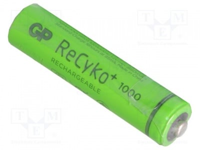 Акумулаторна батерия ACCU-R3/1000REGP Акум: Ni-MH; AAA, R3; 1,2V; 1000mAh; ReCyko+; Ready2Use 1000AAAHC-2PL2