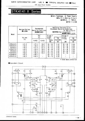 STK4141X power audio amplifier STK4151X