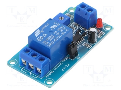 Модул реле OKY3011-8 Модул: реле; Канали:1; 5?12VDC; max250VAC; 10A; Uком: max30VDC