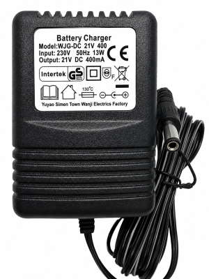 Адаптер с трансформатор 220V-21VDC 400MA WJG-DC21V Зарядно за винтоверт и други. Изходен конектор 5.5/2.5