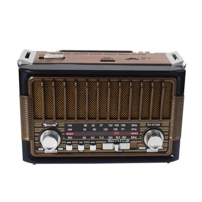РАДИО РЕТРО RX-BT087 FM/AM/SW USB/MP3 БЛУТУТ И ФЕНЕР 220V AC БАТЕРИИ