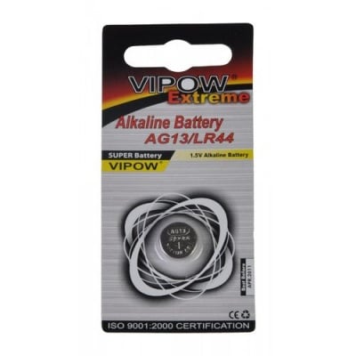Батерия AG13 VIPOW EXTREME LR44 BAT0193 алкална