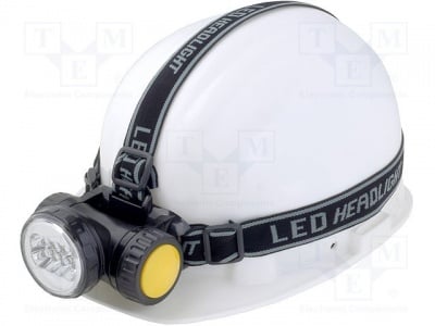 Прожектор начелник HL-8LED Фенерче: за чело LED; Бр.диоди:8; 140h; Цвят: черен