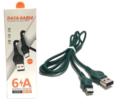 Кабел USB MIUSB-167-1.8B Cable plug micro USB B- USB A 1.8m XF-97 6A USB AM към micro Найлонов кабел за данни и зареждане 1,2 м