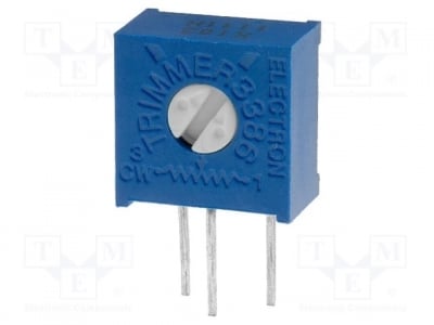 Потенциометър тример 1028X-2K Потенциометър: монтажен; еднооборотен,вертикален; 2k?; 500mW