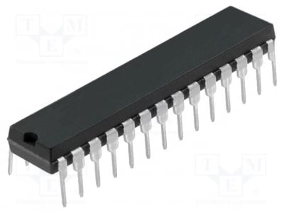 ATMEGA168-20PU IC: микроконтролер AVR; DIP28; 1,8?5,5VDC; Външ.прекъс: 24; Cmp: 1