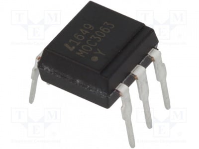 MOC3063-LIT Оптотриак; 5kV; Uизх: 600V; схема за превключване в нула; DIP6