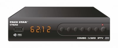 Комбиниран HD приемник за кабелна ефирна и IP телевизия CT6212 комбо