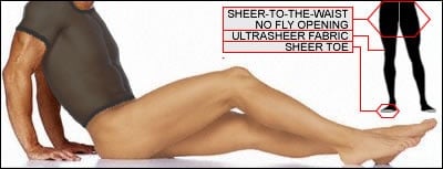 AKTIVSKIN A1730 tan L Microfabric™ Ultrasheer-to-the-waist Pantyhose for MEN