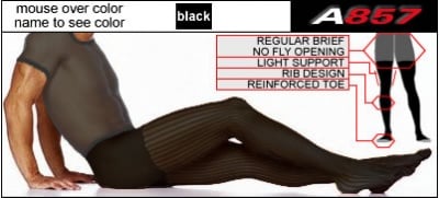 AKTIVSKIN A857 black L Thermofabric™ Ribbed Light Support Tights Pantihose