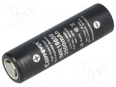 Акумулаторна батерия ACCU-18650-3.5 Акум Li-Ion MR18650 3,7V 3500mAh O18,5x66,5mm 10A