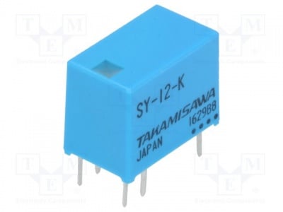 Реле SY-12-K Реле: електромагнитно; SPDT; Uбобина:12VDC; 0,5A/120VAC; 1A/24VDC