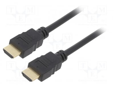Кабел HDMI-HDMI GOOBAY-60610 Кабел; HDMI 1.4; HDMI щепсел,от двете страни; 1,5m; черен; 30AWG