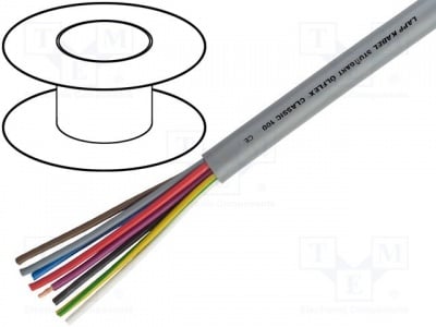 Кабел CL100-2X1.0 Кабел; многожичен; Cu; 2x1mm2; сив; PVC; OLFLEX® CLASSIC 100 LAPP00100414