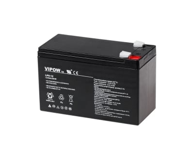 Акумулатор VIPOW LP9-12 12V 9Ah VIPOW 12V/9AH AGM ТЯГОВА ГЕЛОВА