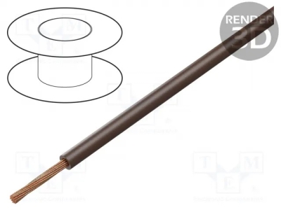 Кабел за автомобилна инсталация FLRY-B0.75-BR Кабел FLRY многожичен Cu 0,75mm2 PVC; кафяв 60V 100m Клас:5