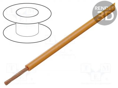 Кабел за автомобилна инсталация FLRY-B0.75-OR Кабел; FLRY; многожичен; Cu; 0,75mm2; PVC; оранжев; 60V; 100m; Клас:5