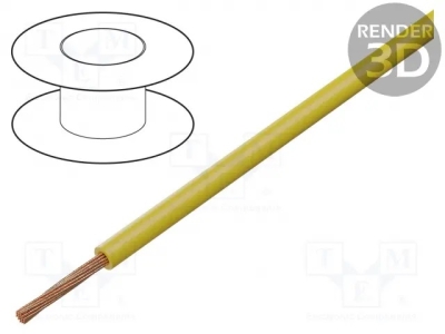 Кабел за автомобилна инсталация FLRY-B0.75-YL Кабел FLRY многожичен Cu 0,75mm2 PVC; жълт 60V 100m Клас:5