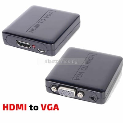 Конвертор HDMI to VGA конвертор CMP-HDMI TO VGA+SOUND BOX