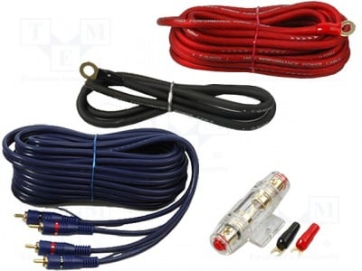 Монтажен КИТ кабели за автоусилвател KIT-LK06  Комплект за монтаж на автомобилен усилвател