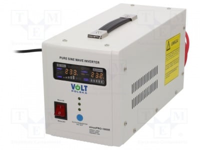 Инвертор преобразувател 12V-220V 700W SINUS-PRO-1000-12 Преобразувател: dc/ac; 700W; Uизх:230VAC; Кон: мрежов 230V; 0?40°C доставка 02-2023