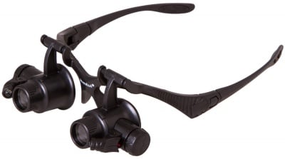 Увеличителни очила Levenhuk Zeno Vizor-G4 Увеличение: 10–25x. Взаимозаменяеми лещи. Светодиодно осветление.