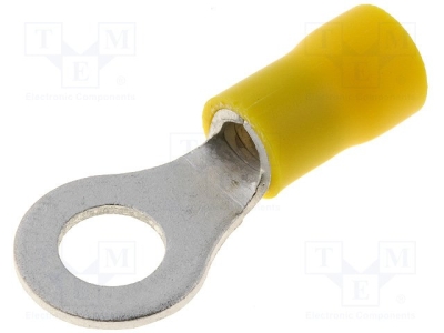 Кабелни обувки ST-083/Y Контактен накрайник ухо; M6; O:6,4mm; 4?6mm2; кримпване; жълт; мед