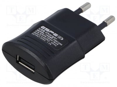 Адаптер импулсен ZSI5/1.2A-USB-P Захранване: импулсно; 5VDC; 1,2A; Кон: USB; 6W; Щепсел: EU; 90?264VAC