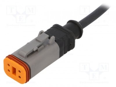 Кабел с конектор 1415010 Съединителен кабел; DT06-4S; PIN:4; прав; 5m; щепсел; 48VAC; 8A
