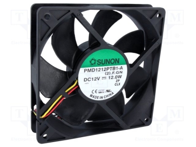 Вентилатор PMD1212PTB1AF Вентилатор: DC; аксиален; 12VDC; 120x120x25mm; 254,84m3/h; 54dBA