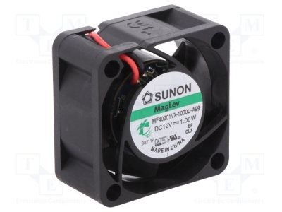 Вентилатор MF40201VX-A99-A Вентилатор: DC; аксиален; 12VDC; 40x40x20mm; 18,25m3/h; 27,5dBA