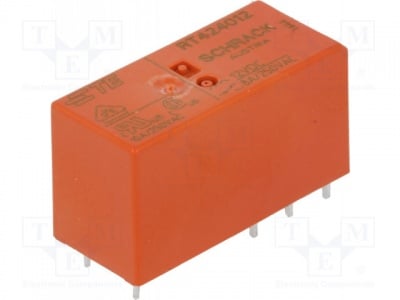 Реле RT424012 Реле: електромагнитно; DPDT; Uбобина: 12VDC; 8A/250VAC; 8A/30VDC RM84-2012-35-1012