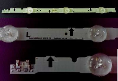 Светодиодна лента подсветка LED STRIP 40&quot; SAMSUNG D4GE-400DCB-R1 LED подсветка 3 диода 3V L=303mm (LS107)Panel:CY-GH040HGLV2H,CY-GH040HGLV3,CY-GH040HGLV6H