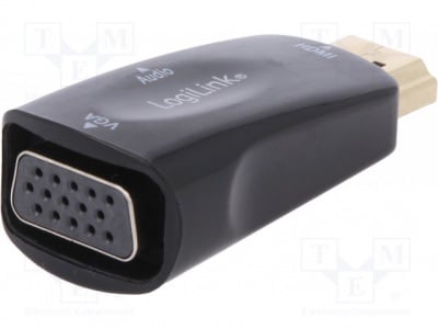 Конвертор VGA към HDMI CV0107 Конвертор; HDCP 1.0,HDCP 1.1,HDCP 1.2,HDMI 1.3; Цвят: черен