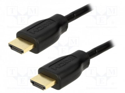 Кабел HDMI-HDMI CH0045 Кабел; HDMI 1.4; HDMI щепсел,от двете страни; 7,5m; черен
