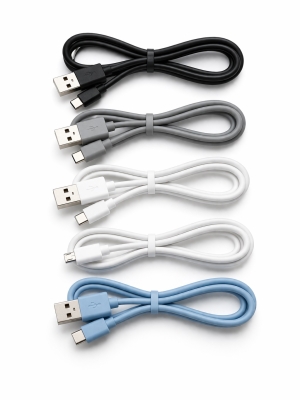 Кабел USB A/C TYPE C OMEGA силиконов различни цветове бял сив син черен