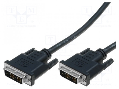 Кабел CG401D-018-PB Кабел; DVI-D (18+1) щепсел,от двете страни; 1,8m; черен