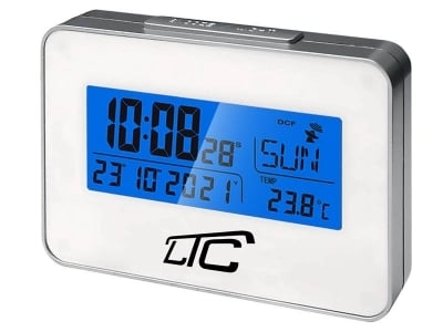 ЧАСОВНИК БУДИЛНИК С ТЕРМОМЕТЪР LED БЯЛ LTC LXSTP05S