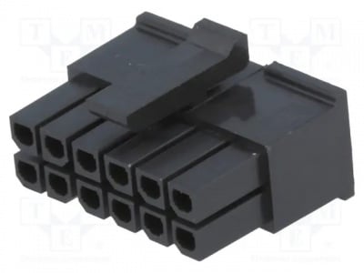 Конектор MOLEX MX-43025-1200 Щепсел проводник-платка женски Micro-Fit 3.0 3mm PIN 12
