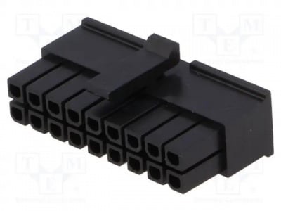 Конектор MOLEX MX-43025-1800 Щепсел проводник-платка женски Micro-Fit 3.0 3mm PIN 18
