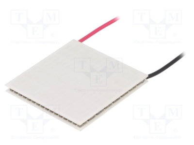 Модул peltier PM-40X40-85  Модул Peltier 15,4V 8,5A 40x40x3,5mm 85W Мат Al2O3 16AWG