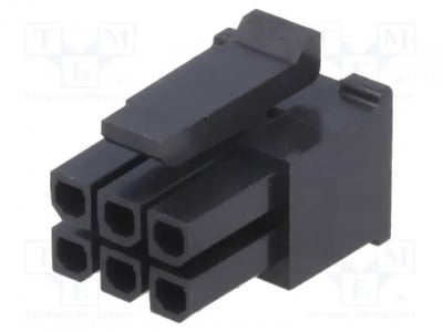 Конектор MOLEX MX-43025-0608 Щепсел проводник-платка женски Micro-Fit 3.0 3mm PIN: 6
