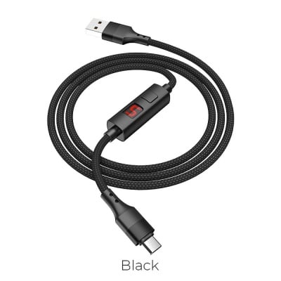 Кабел USB A/B TCAB-259-HB-MICRO 1.2M HOCO SELECTED черен