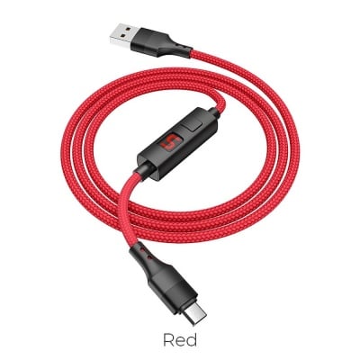 Кабел USB A/B TCAB-259-HR-MICRO 1.2M HOCO SELECTED червен