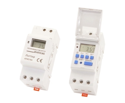Таймер ATHC15A-12V програмируем седмичен 12~24V AC/DC NO+NC 16(5, 1.6)A/250VAC, 18 on/off/импулс обратно броене (от 1сек. до 99мин. 59сек.)